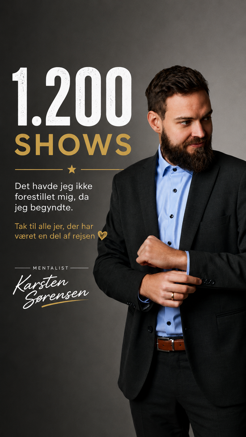Karsten Sørensen markerer show nr. 1200 efter HK-klubarrangement i Herning